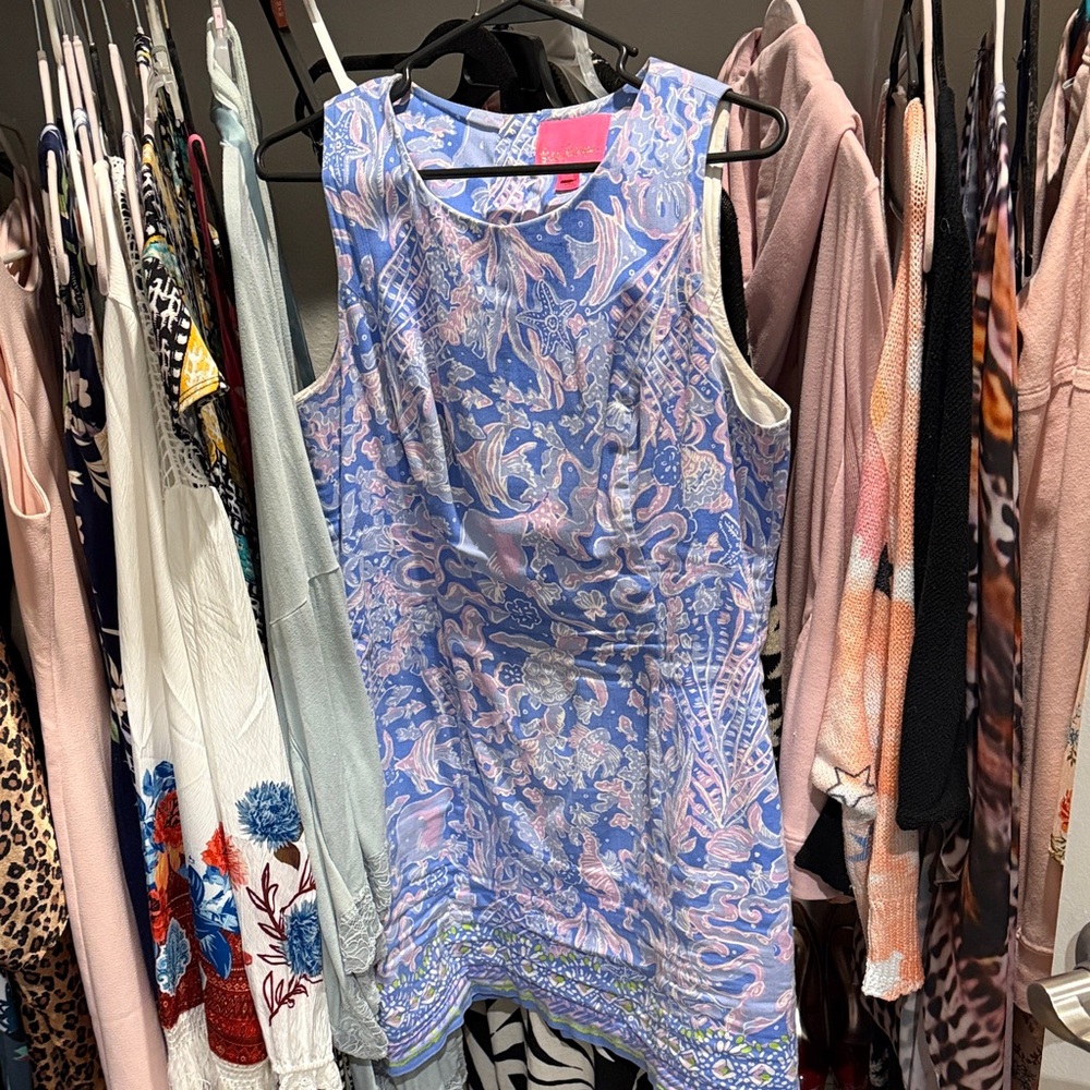 Lilly Pulitzer Blue and Purple Mini Dress